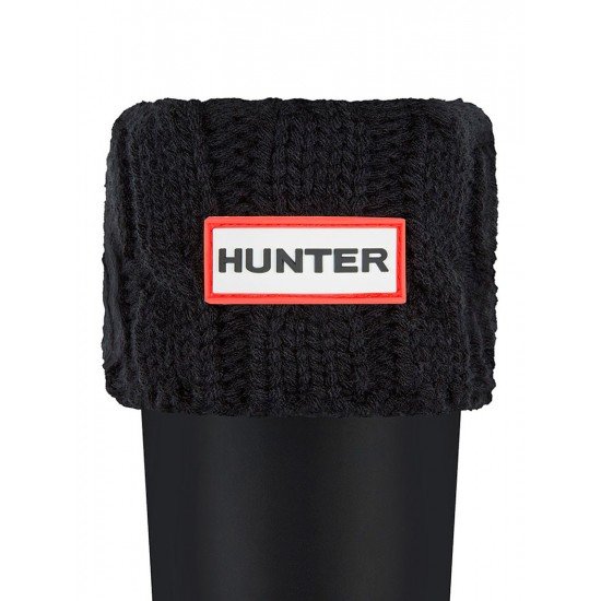 Hunter Calcetin 6Stitch Cable Short WAS1018AAB BLK - Mujer - Maskezapatos