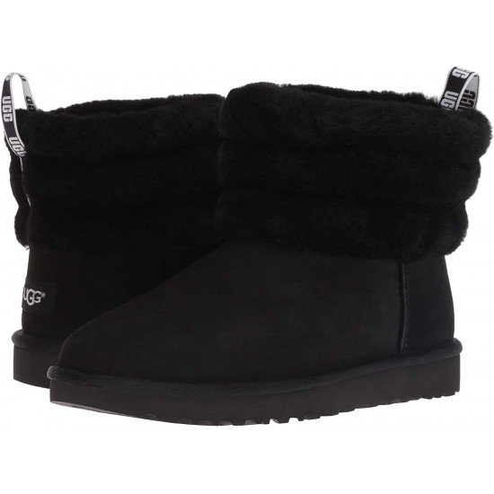 UGG - W Fluff Mini Quilted Leopard 1098533 BLK - Mujer - Maskezapatos