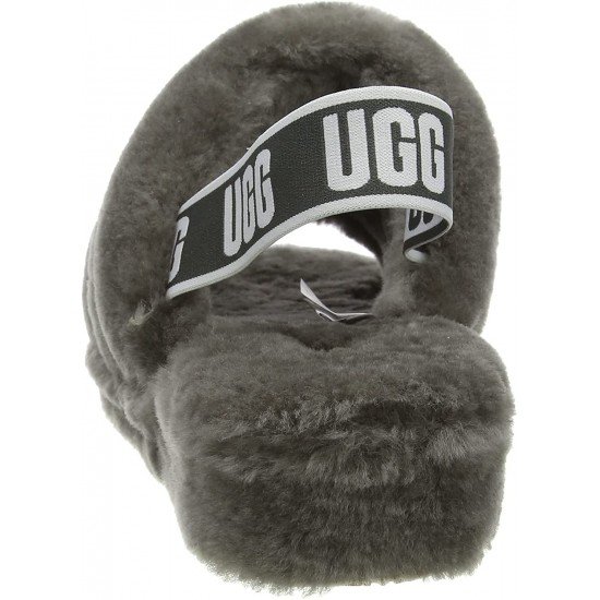 UGG - W Fluf Yeah Slide 1095119 Charcoal - Mujer - Maskezapatos