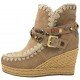 MOU Eskimo Jute Wedge Belts and Buckles suede DKST - Mujer - Maskezapatos