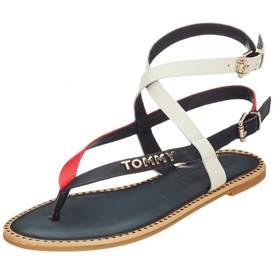 Tommy Hilfiger Iconic Flat Strappy Sandal FW0FW04023 020 - Mujer - Maskezapatos
