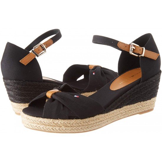 Tommy Hilfiger Basic Open Toe Mid Wedge FW0FW04785 BDS - Mujer - Maskezapatos
