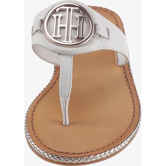 Tommy Hilfiger Essential Leather Flat Sandal FW0FW05620 YBL - Mujer - Maskezapatos