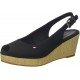 Tommy Hilfiger Iconic Elba Sling Back Wedge FW0FW04788 BDS - Mujer - Maskezapatos