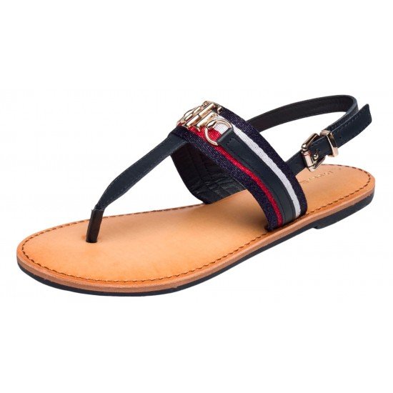 Tommy Hilfiger Shimmery Ribbon Flat Sandal FW0FW05629 DW5 - Mujer - Maskezapatos