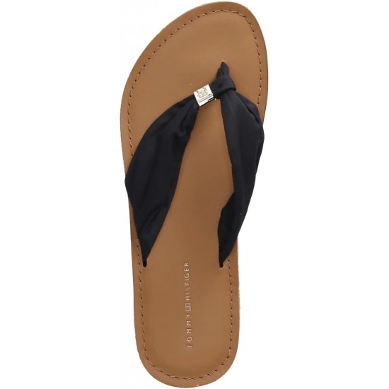 Tommy Hilfiger Chanclas planas con tiras fruncidas Elevated FW0FW06985DW6 - Mujer - Maskezapatos