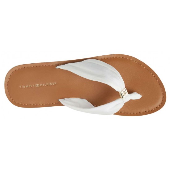 Tommy Hilfiger Chanclas planas con tiras fruncidas Elevated FW0FW06985YBL - Mujer - Maskezapatos