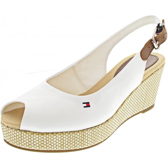 Tommy Hilfiger Iconic Elba Sling Back Wedge FW0FW04788YBL - Mujer - Maskezapatos