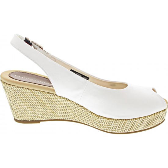 Tommy Hilfiger Iconic Elba Sling Back Wedge FW0FW04788YBL - Mujer - Maskezapatos